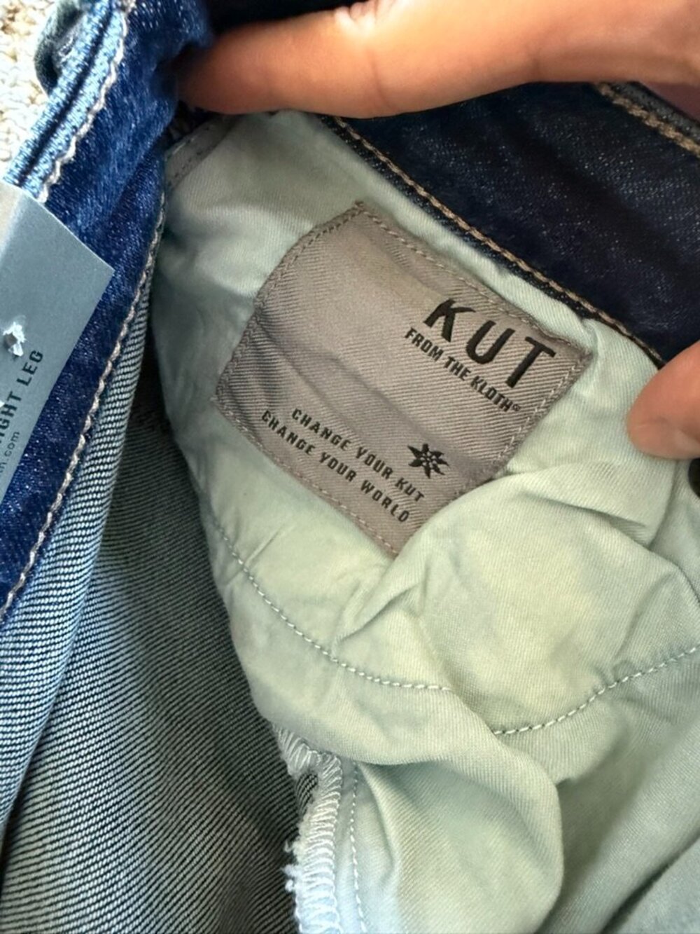 NWT Kut Reese High Rise Ankle Straight Leg Fab AB Jeans Enchantment Wash Sz 14 - Picture 11 of 12
